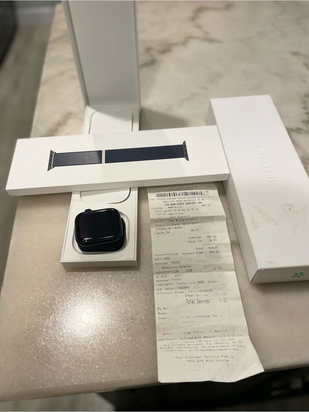 NEW- Apple Watch Series 9 Midnight Case with Midnight Band